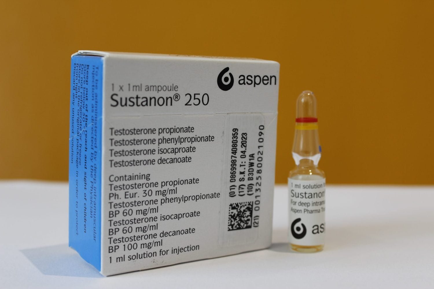Sustanon-scaled-e1648166900653.jpg Aspen Sustanon 250mg 1ml ampoule - Image 1