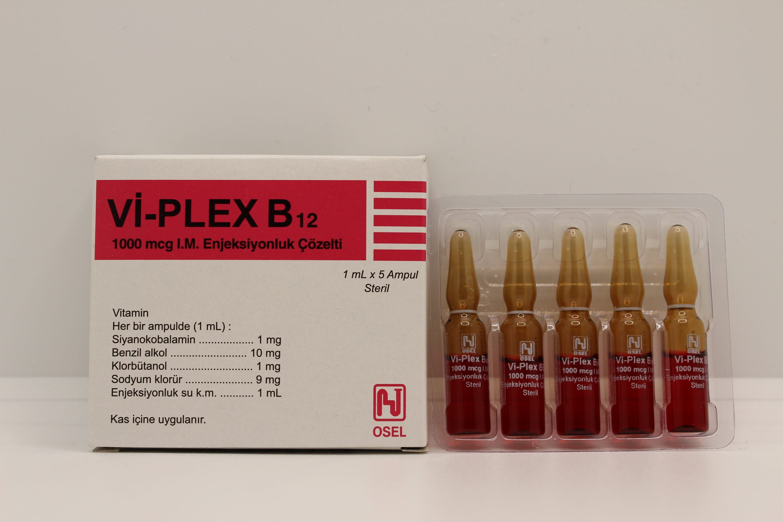 Viplex-scaled-1-1.jpg Osel VI-PLEKS B12 1000 mcg 1 ml x 5 - Image 1